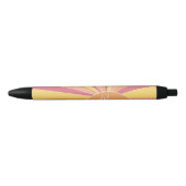 Retro stripe sunrise - pastelregenboogscriptnaam zwarte inkt pen (Voorkant)