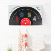 Retro Stripe Vinyl Record 1954 70e verjaardag Spandoek (Insitu)