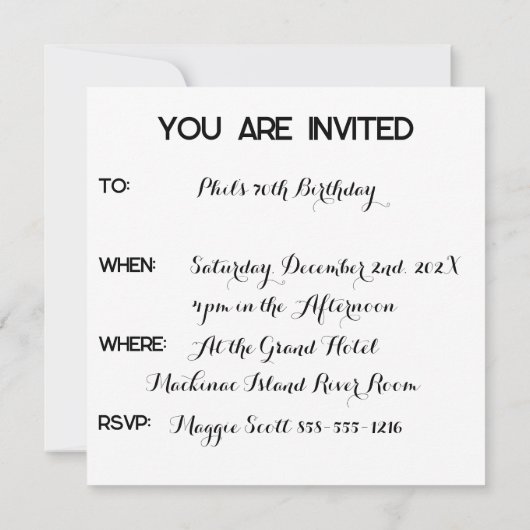 Retro Stripe Vinyl Record 1955 70e verjaardag Kaart (Achterkant)