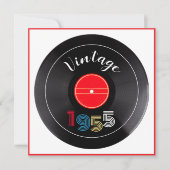 Retro Stripe Vinyl Record 1955 70e verjaardag Kaart (Voorkant)