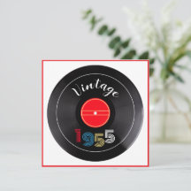 Retro Stripe Vinyl Record 1955 70e verjaardag