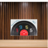 Retro Stripe Vinyl Record 1955 70e verjaardag Spandoek
