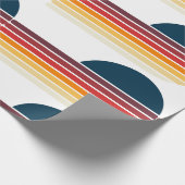  Retro Stripe Zon Verjaardag Cadeaupapier (Hoek)