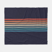 Retro Striped 70s minimalistisch patter Fleece Deken (Voorkant (Horizontaal))