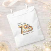 Retro Striped 70's Party Bedankzakje (Geknipt)