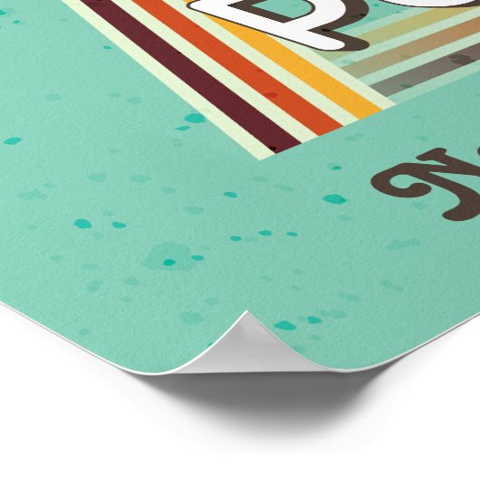 Retro Striped 70's Party Poster (Hoek)