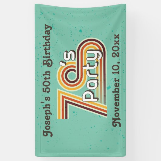 Retro Striped 70's Party Spandoek (Verticaal)