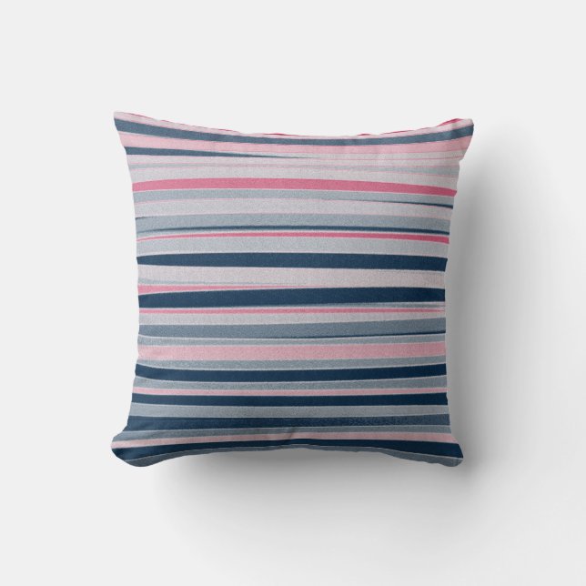 Retro Striped Abstract acrylverf Kussen (Voorkant)