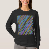 Retro Striped Abstract Art T-shirt (Voorkant)