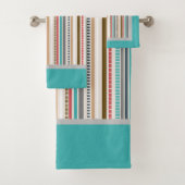 Retro Striped Bad Handdoek (Insitu)