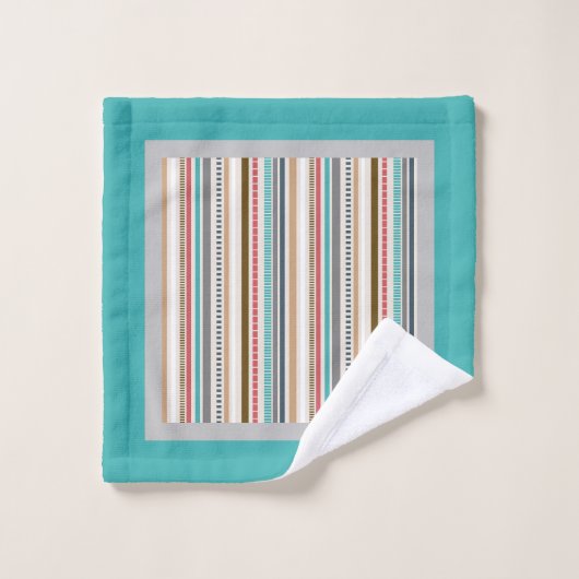 Retro Striped Bad Handdoek (Wasdoekje)