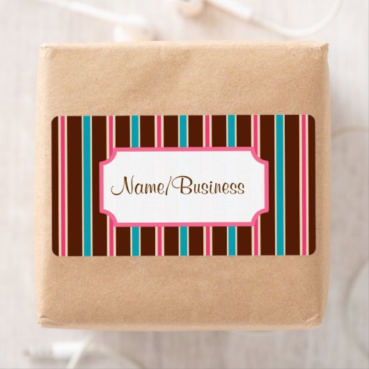 Retro Striped Business Labels (Insitu)