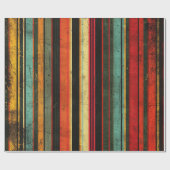  Retro Striped Cadeaupapier (Vlak)