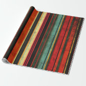  Retro Striped Cadeaupapier (Uitgerold)
