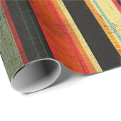  Retro Striped Cadeaupapier (Rol Hoek)