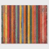Retro Striped Cadeaupapier (Vlak)