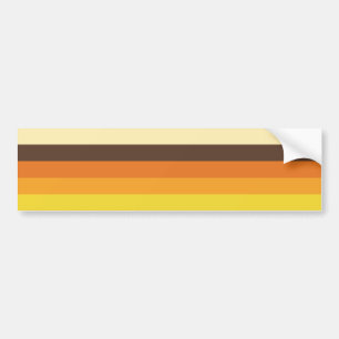 Retro Striped Color Pattern van 70 s Bumpersticker
