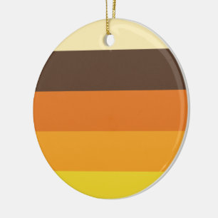 Retro Striped Color Pattern van 70 s Keramisch Ornament