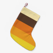 Retro Striped Color Pattern van 70 s Kleine Kerstsok (Voorkant (Hangend))