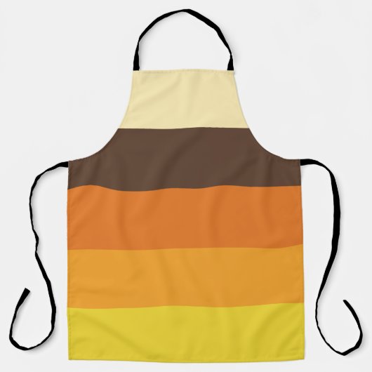 Retro Striped Color Pattern van 70 s Schort (Voorkant)