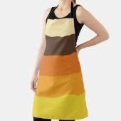 Retro Striped Color Pattern van 70 s Schort (Insitu)