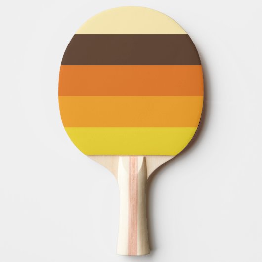 Retro Striped Color Pattern van 70 s Tafeltennisbatje (Voorkant)