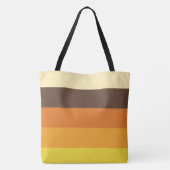 Retro Striped Color Pattern van 70 s Tote Bag (Achterkant)