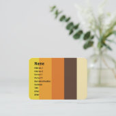 Retro Striped Color Pattern van 70 s Visitekaartje (Staand voorkant)