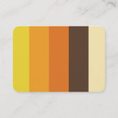 Retro Striped Color Pattern van 70 s Visitekaartje (Achterkant)