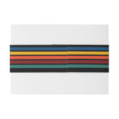 Retro Striped Fifty Birthday Invitation Belly Band Uitnodigingen Wikkel (Achterkant Voorbeeld)