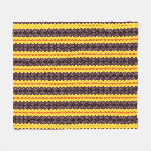 Retro Striped Fleece Deken (Voorkant (Horizontaal))