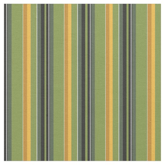 Retro Striped Green and Yellow Stof (Close Up)