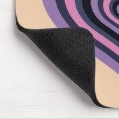 Retro Striped Heart Mouse Pad Muismat (Hoek)