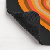 Retro Striped Heart Mouse Pad Muismat (Hoek)