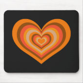 Retro Striped Heart Mouse Pad Muismat (Voorkant)