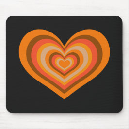 Retro Striped Heart Mouse Pad Muismat