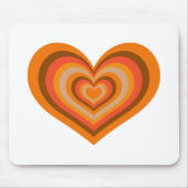 Retro Striped Heart Mouse Pad Muismat (Voorkant)