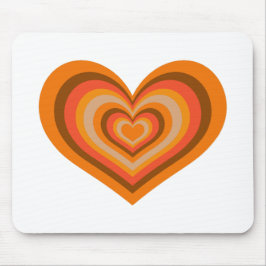 Retro Striped Heart Mouse Pad Muismat