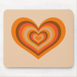 Retro Striped Heart Mouse Pad Muismat