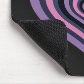 Retro Striped Heart Mouse Pad Muismat (Hoek)