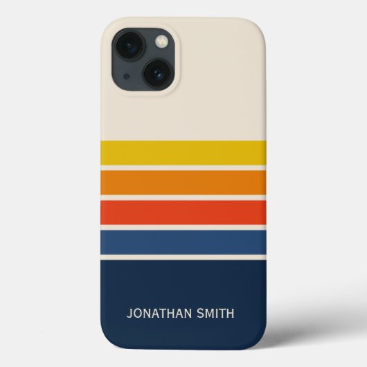 Retro Striped Pattern 70's 80's Case-Mate iPhone Case (Achterkant)