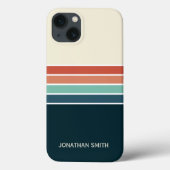 Retro Striped Pattern 70's 80's, Colorful Case-Mate iPhone Case (Achterkant)