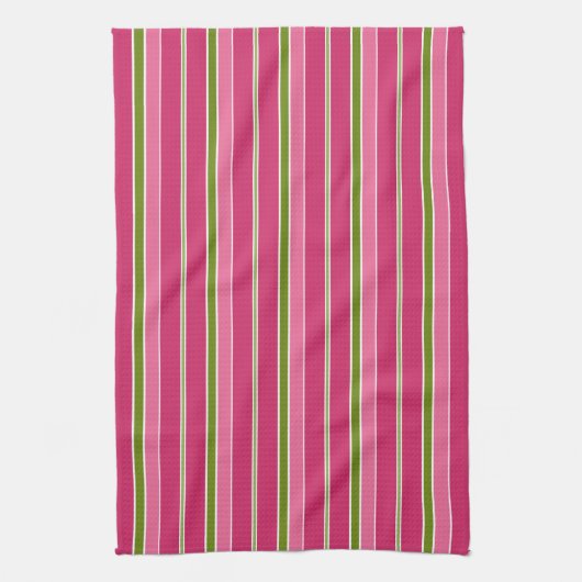 Retro Striped Santa Kitchen Towel Gift Theedoek (Verticaal)