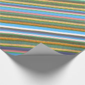 Retro Striped Seamless Patroon Cadeaupapier (Hoek)