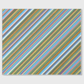 Retro Striped Seamless Patroon Cadeaupapier (Vlak)