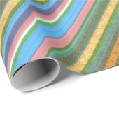 Retro Striped Seamless Patroon Cadeaupapier (Rol Hoek)