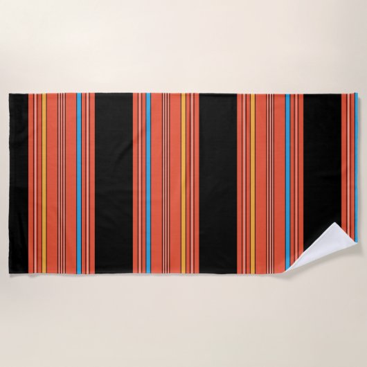 Retro Striped Strandlaken (Voorkant)