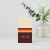  Retro Striped Visitekaartje (Staand voorkant)
