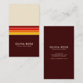  Retro Striped Visitekaartje (Voorkant / Achterkant)