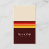  Retro Striped Visitekaartje (Voorkant)